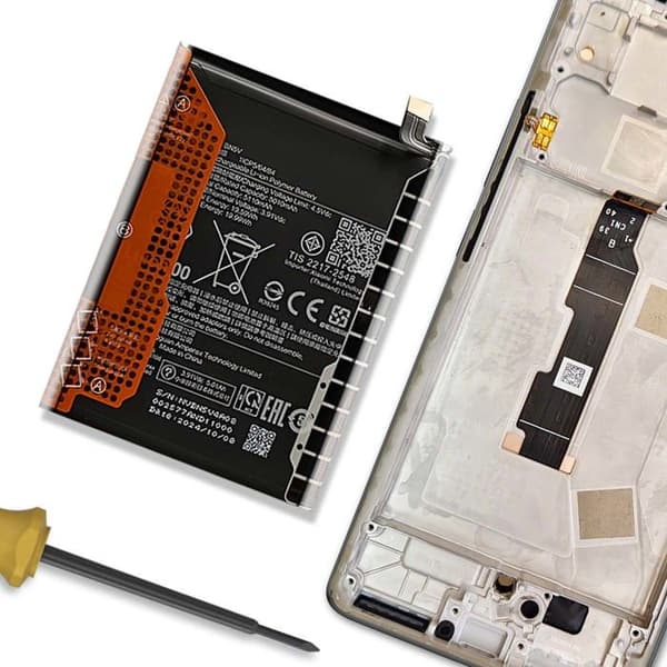 Intern Batteri til Redmi Note 14 Pro 5G Model BN5V Service Pack 5110mAh Xiaomi Sort Svart