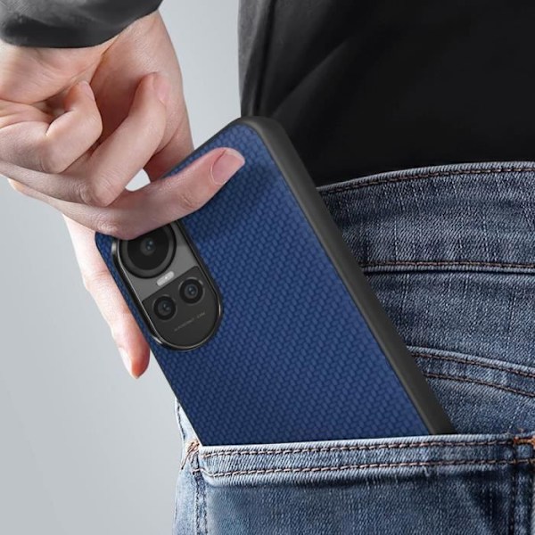 Geeli-silikonisuojakotelo Oppo Reno 10:lle ja 10 Prolle - AVIZAR - Blue Carbon Style Blå