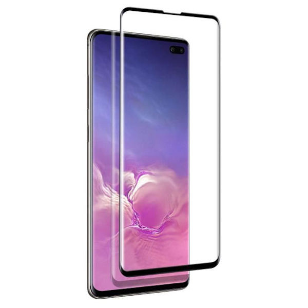 Elokuvan näyttö - Moxie - Galaxy S10 Plus - Kaareva Karkaistu Lasi - Täydellinen Suojaus - Ultra-ohut 0.3mm Svart