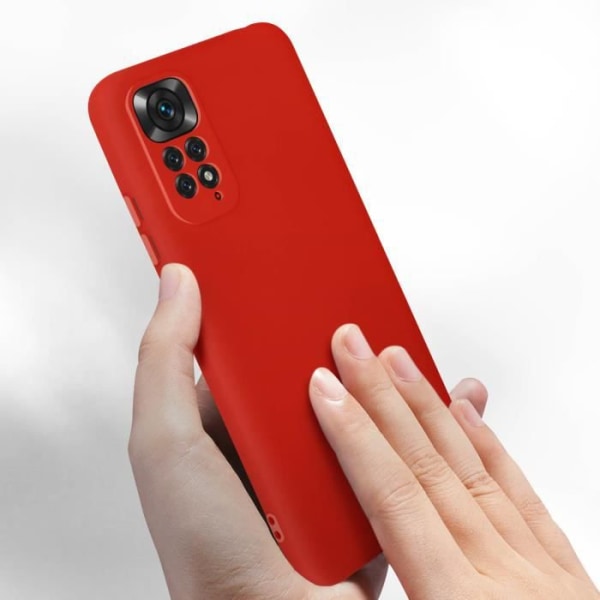 Xiaomi Redmi Note 11 og 11s Case Silikone Semi-stiv Soft-touch Fin rød