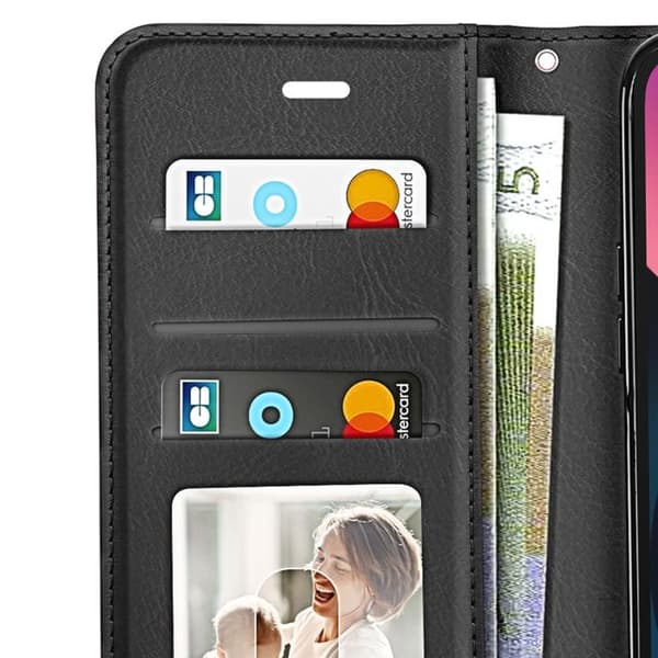 Plånboksfodral för iPhone 13 med handledsrem och videostöd Mayaxess Svart Svart
