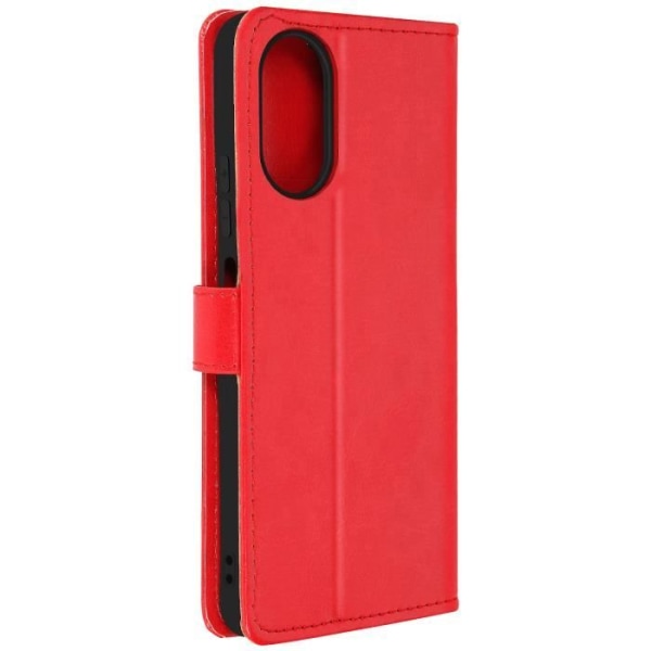 Kotelo Oppo A38 Vintage Design Flip Wallet Video Support Red