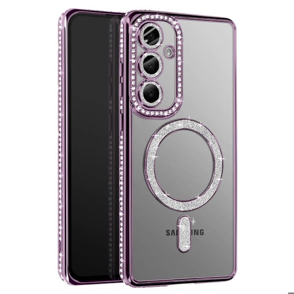 Coque Diamant til Samsung Galaxy S25 MagSafe Contour Strass Lilla Lila
