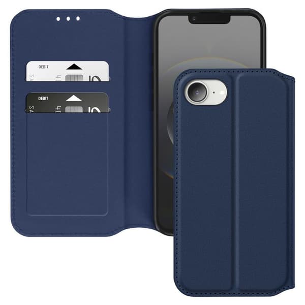 iPhone 17. serie Classic etui med kortlomme og videostøtte blå Blå