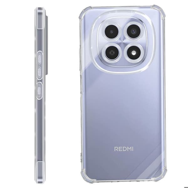Silicone Cover til Redmi Note 15 med Forstærkede Hjørner Transparent Vit