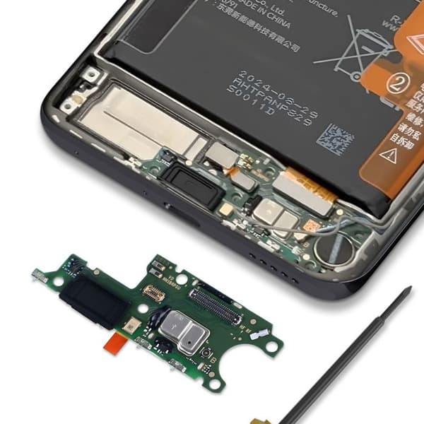 Opladningsport - AVIZAR - Honor Magic 7 Lite - USB-C - SIM-kontakt - Sort Mikro Svart