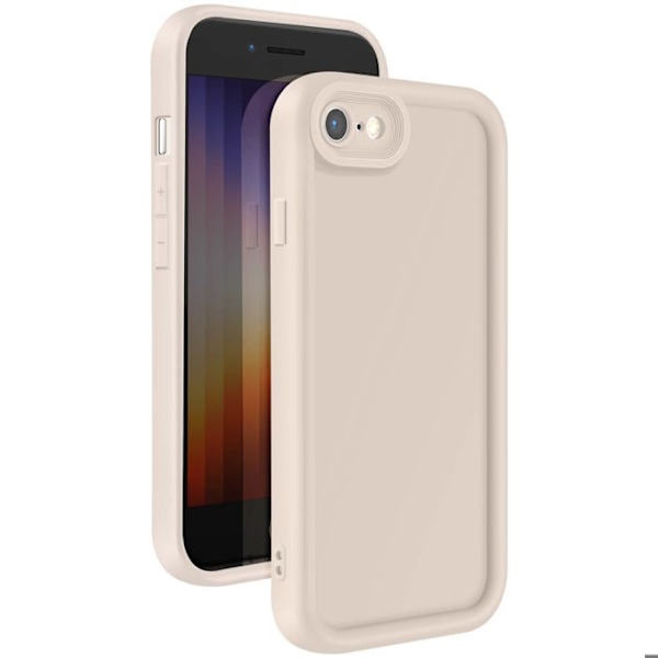 Mobilskal för iPhone SE 2022 / 2020, 8 / 7 Silikon Med Förhöjda Kanter Beige Beige