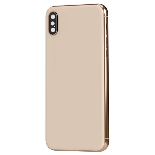 iPhone XS -runko - AVIZAR - Rose Champagne - Korjaa runko ja akun kansi Gul