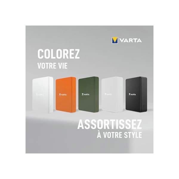 Externbatteri - Varta - Mag Pro - 10.000mAh - Snabbladdning - USB-C - Vit