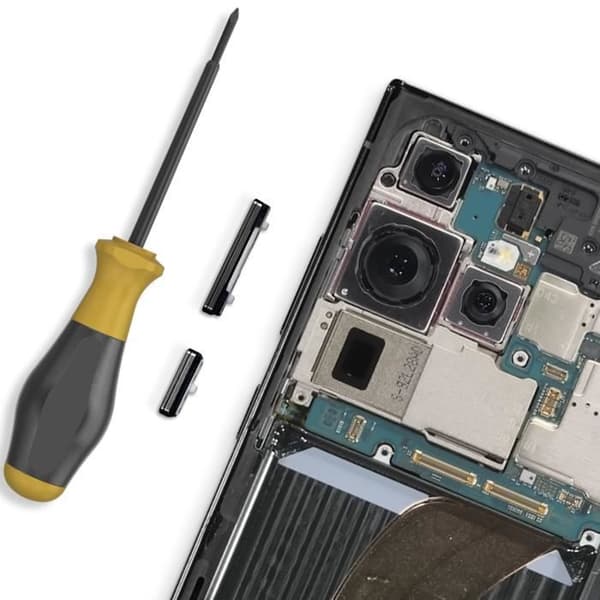 Ström- och volymknapp för Samsung Galaxy S23 Ultra svart