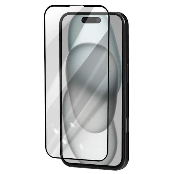Skyddsglas - AVIZAR - iPhone 16 Plus - Keramisk Härdat Glas - Full Lim - 0,3 mm Tjocklek Svart