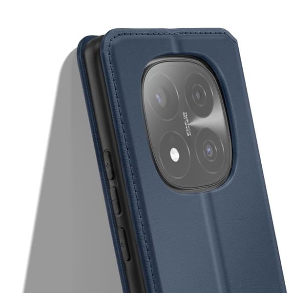 Fodral med lock för Xiaomi Redmi Note 14 Pro / 14 Pro Plus Classic Edition Mörkblå Blå
