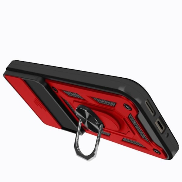 Coque för Google Pixel 9 och 9 Pro Ring Stöd Kamera Skydd Mayaxess Röd Röd