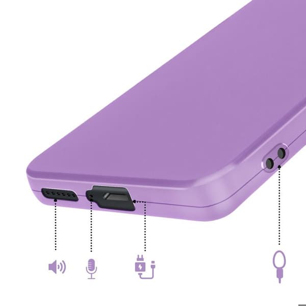 Silicone Cover til Redmi Note 15 med Forstærkning til Kamerablok Lilla Violett