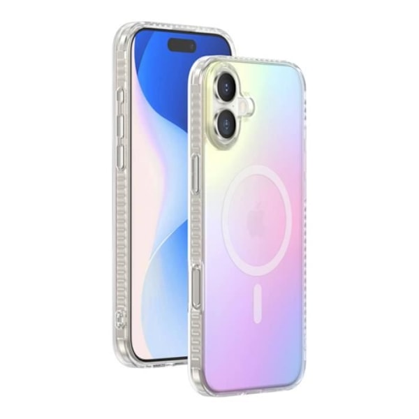 Skyddsskal - BIGBEN - iPhone 16 - Flerfärgad - Stötskyddande - Anti-gulnande behandling Transparent