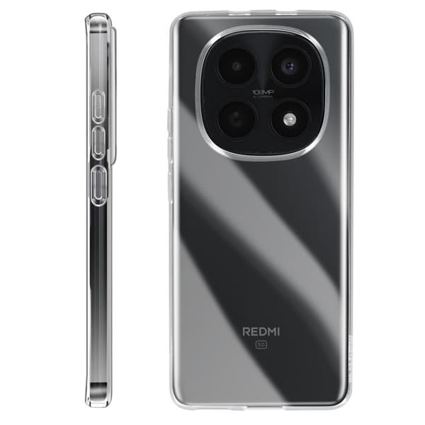 Silicone Cover til Redmi Note 15 5G / 4G i Ultrafin Stødabsorberende Transparent Vit