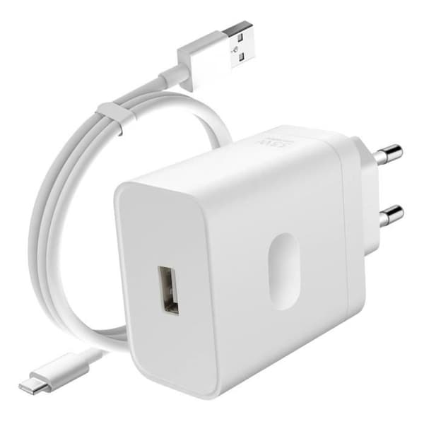 Lader - Oppo - SuperVOOC 33W - USB til USB-C - Hurtig opladning - Hvid Vit