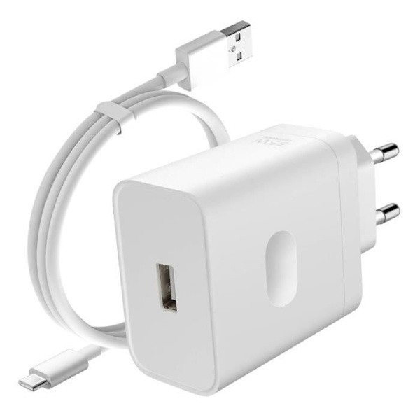 Oppo USB SuperVOOC 33W Laddare med USB till USB-C-kabel Vit