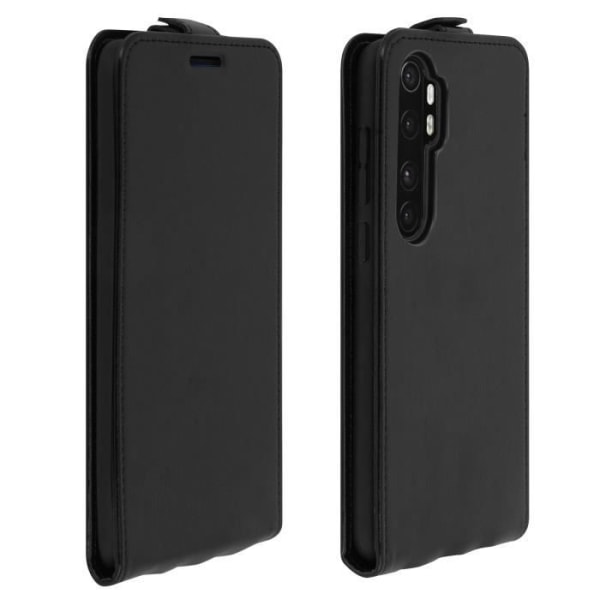 Étui AVIZAR för Xiaomi Mi Note 10 Lite - Heltäckande skydd - Svart - Ekoskinn - Elegant design Svart