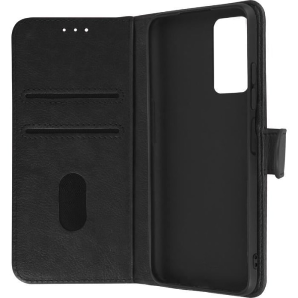 Xiaomi Redmi Note 11 ja Note 11s kotelo Flip Wallet Function Stand Musta