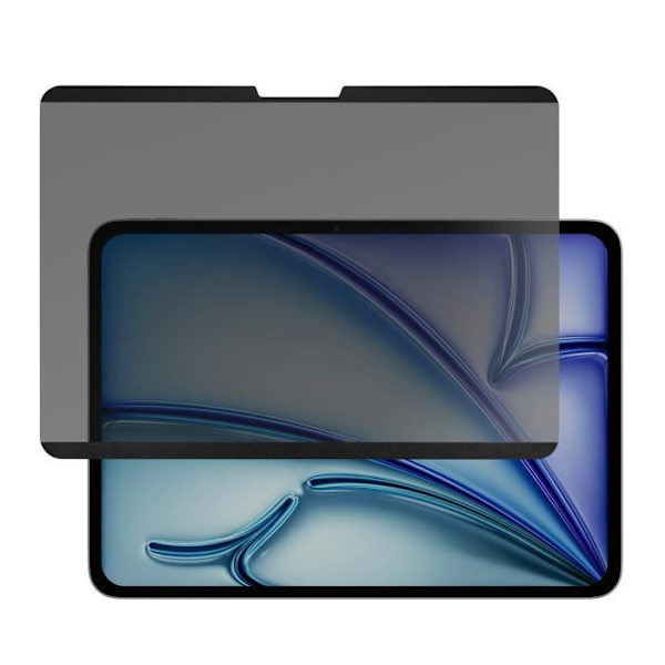 Skærmbeskyttelse - 4smarts - iPad Air 11 2024 - Anti-spion - Anti-ridse - Magnetisk Svart