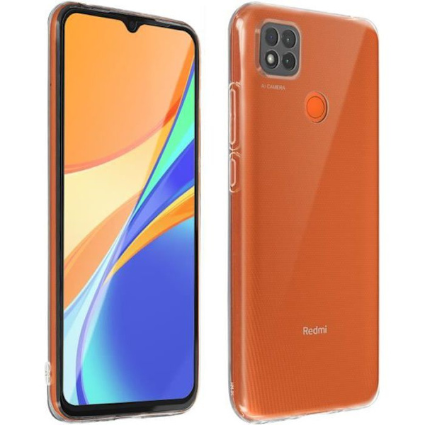 Suojakuori - Xiaomi - Redmi 9C - Pehmeä silikoni - 9H karkaistu lasi - Musta svart