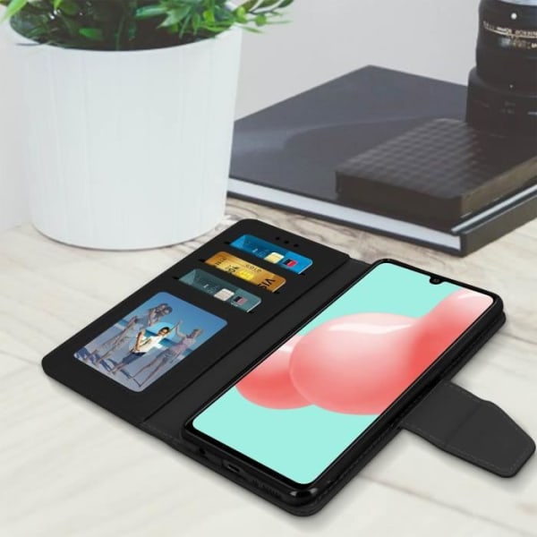 Skal till Samsung Galaxy A41 Folio Plånboksställ Funktion Svart svart