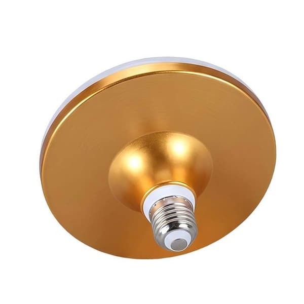 Loftlampe - AVIZAR - Skål E27 40W - 6500K - Hvid/Guld - Diffusion 180° Vitt guld