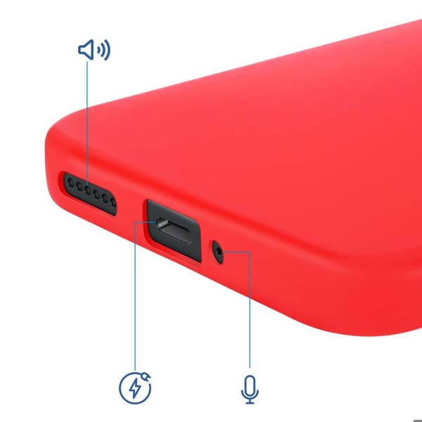 Coque Soft-Touch til Redmi Note 15 Pro Plus 5G i Rød Anti-Skrid Silikone Röd
