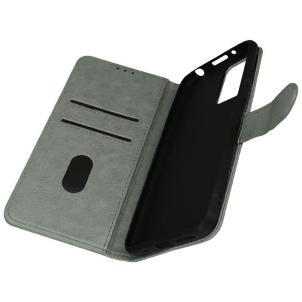 Fodral Xiaomi Redmi 10 Flip Wallet Funktion Videostöd Grå Grå