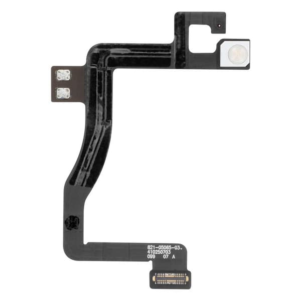 Bageste LED-blitz forbindelsesledning kompatibel med iPhone 16 sort Svart