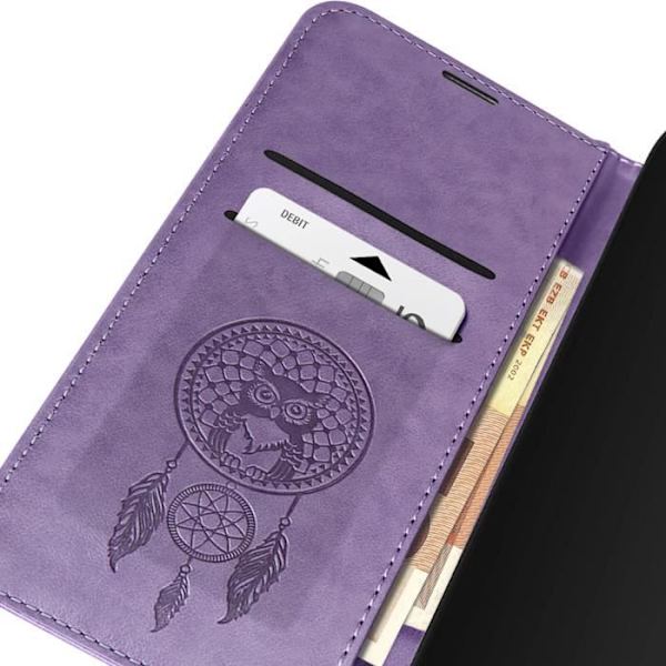 Mandala Dream Catcher -kotelo Xiaomi Redmi Note 11:lle ja 11s Purple Walletille Lila