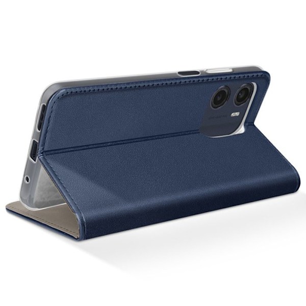 Etui til Motorola Moto E15 / G05 Klap Portefølje Magnetisk Stand Blå Nat Blå