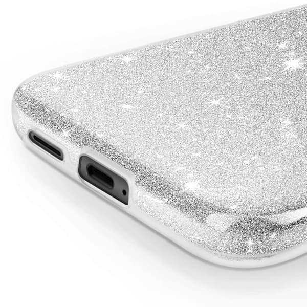 Coque - Samsung - S24 Plus/S25 Plus - Ultra Fin Silikone - Glitrende Sølv - Glamour Design Grå