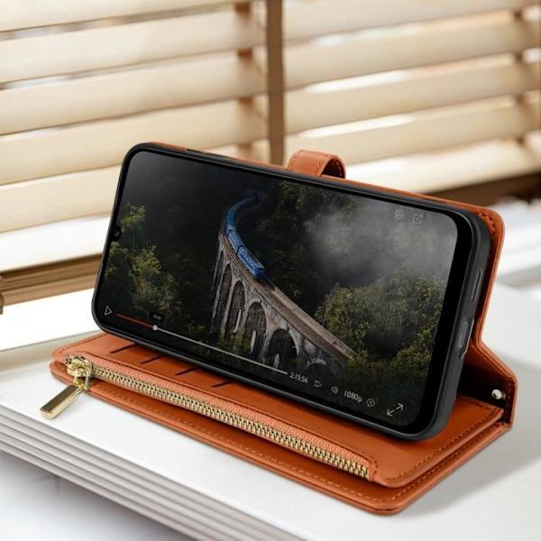 Suojakuori Samsung S24 Flower Multi Storage Brownille