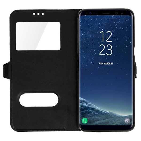 Suojakuori Samsung Galaxy S8:lle - AVIZAR - Kaksoisikkuna-kotelo - Silikoni Geeli - Musta - Pehmeä svart
