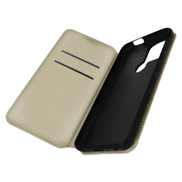 AVIZAR Fodral för Xiaomi Redmi A1 2022 - Videostöd för Flip Wallet - Gyllene färg gyllene