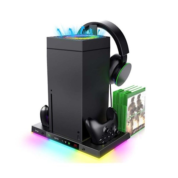 Multifunktionell Laddstation med Kylning och Hörlursstativ för Xbox Ipega Svart Svart