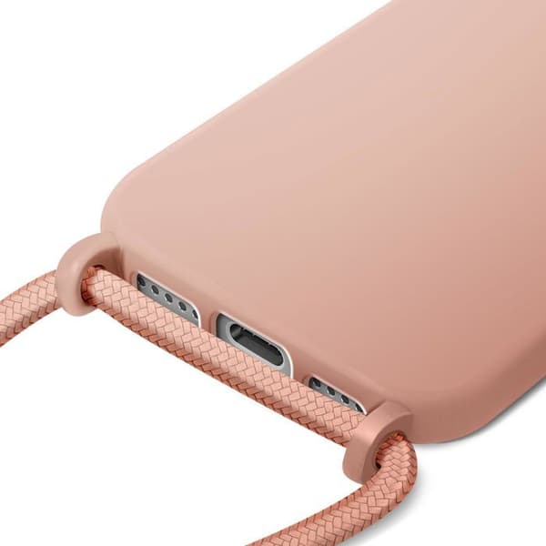 Skydd för iPhone 17 Pro Max - AVIZAR - Soft Touch - Justerbar Snodd - Silikon - Rosé Champagne Ros