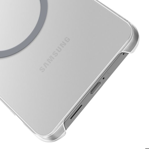 Mobilskal för Samsung Galaxy S25 Edge Kompatibel med Qi2 trådlös laddning Samsung Transparent Vit