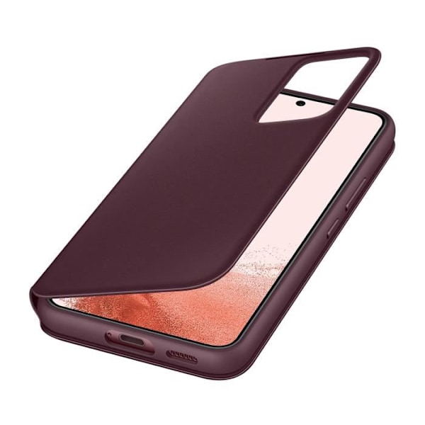 Etui - Samsung - Galaxy S22 Plus - Smart Clear View Cover - Bordeaux - Heltäckande skydd Bordeaux
