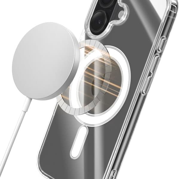 Coque Magsafe - TACTICAL - iPhone 17 - Läpinäkyvä - Optimaalinen suoja - Nopeaa kiinnitystä Vit