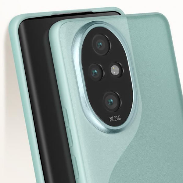 Fodral för Honor 200 Pro Soft Silikonfinish Vegan Chic Pale Blue Läder Blå