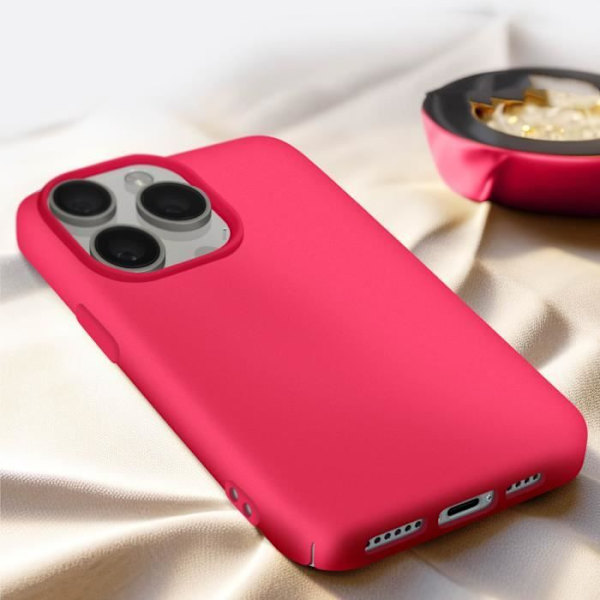 Mobilskal - Apple - iPhone 15 Pro - Premium Silikon - Fuchsia - Matt Soft Touch Rosa