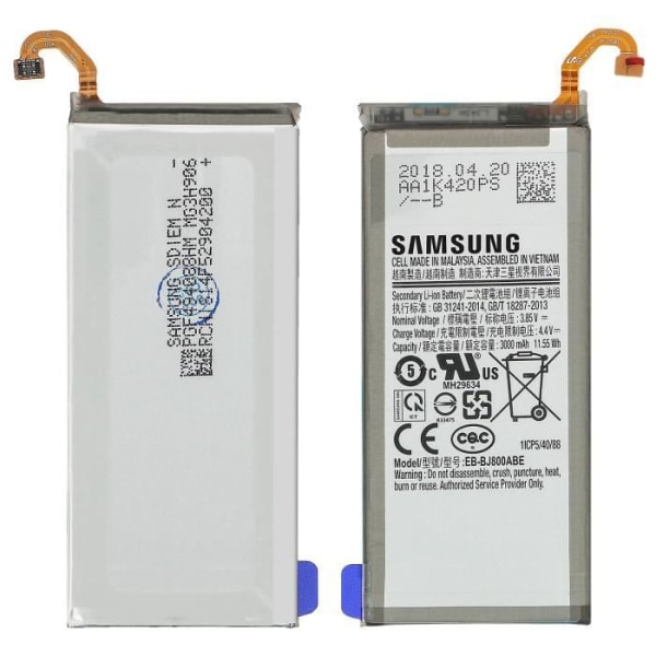 Sisäinen akku Galaxy J6 ja A6 2018 3000mAh alkuperäinen EB464358VU musta