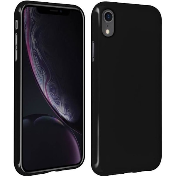 Puhelimen kuori - Apple - iPhone XR - Pehmeä silikonigeeli - Mattapinta - Kiiltävät reunat svart