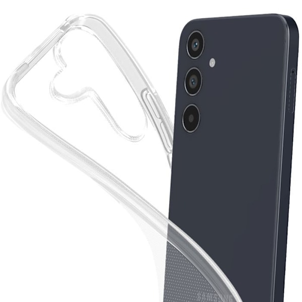 Etui til Samsung Galaxy A55 - MAYAXESS - Blød silikone - Sort - Anti-ridse og stødsikker beskyttelse Svart