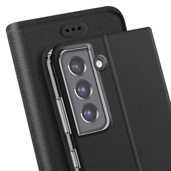 Fodral för Samsung Galaxy S21 FE Med Kortfack Stativ Video Akashi Svart Svart