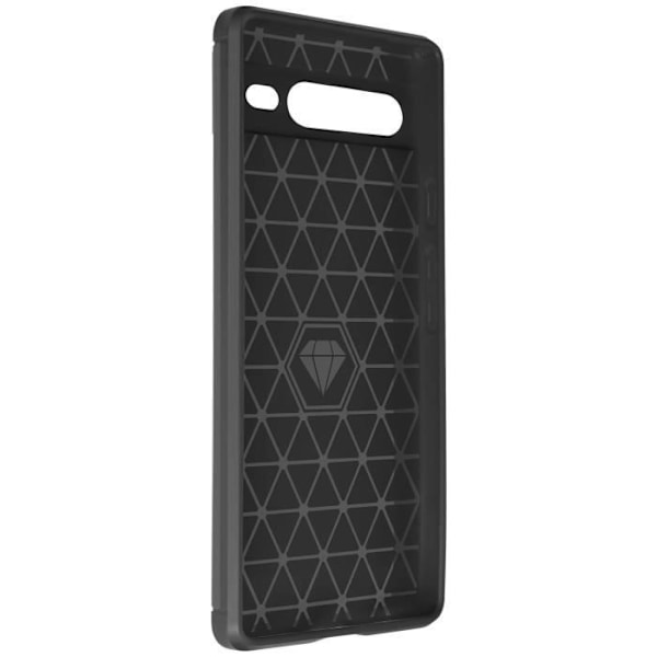 Etui - MOFI - Google Pixel 7 Pro - Carbon Effect - Børstet metal - Sort