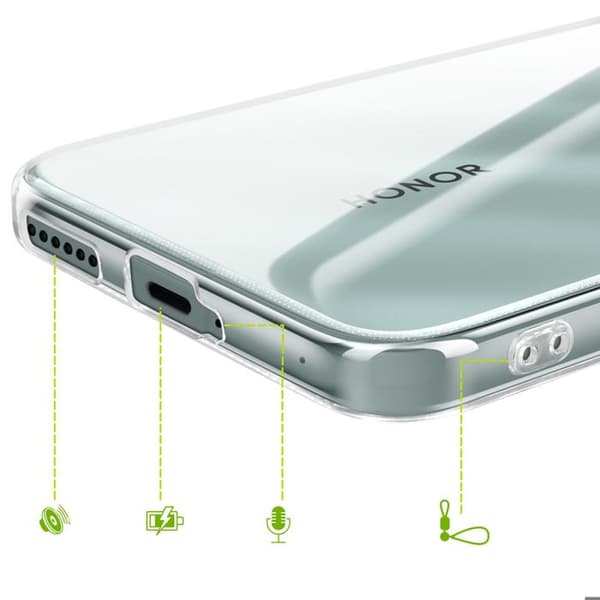 Silicone Cover til Honor Magic 8 Pro Stødabsorberende Mayaxess Transparent Vit